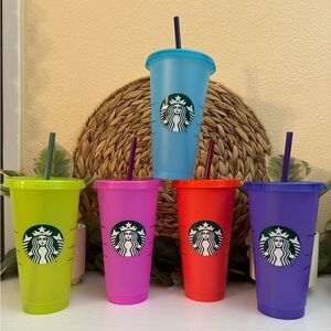 🆕 Starbucks Cups Color Changing Reusable Cold Cups
